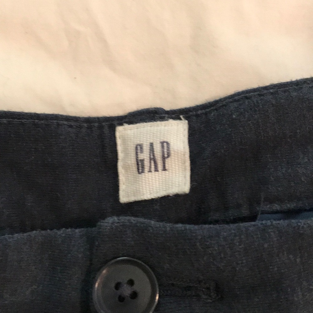 Gap Wide Leg Navy Trouser-12 tall - Picture 3 of 6